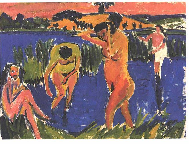 Ernst Ludwig Kirchner Four bathers